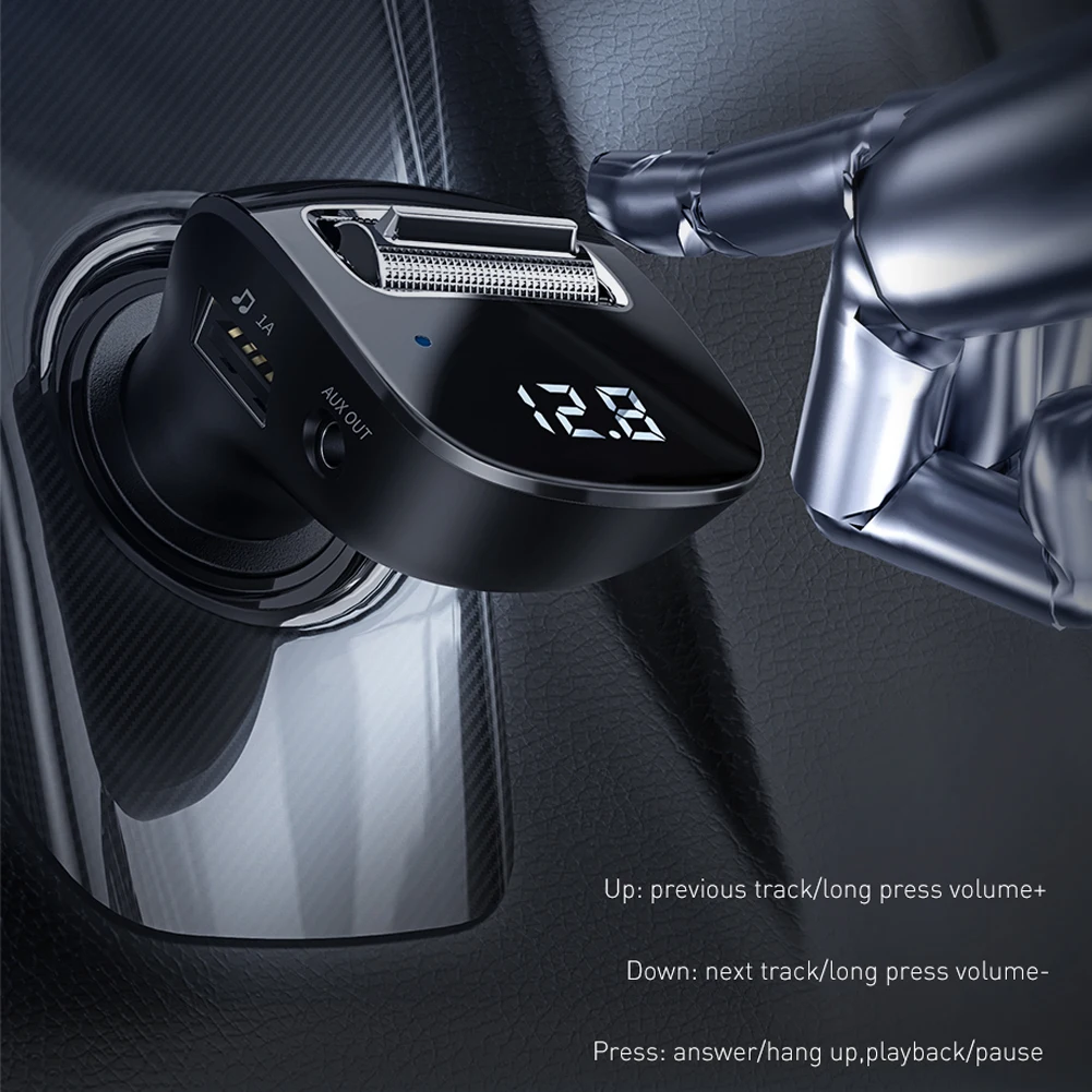 FM трансмиттер F40 автомобильный комплект громкой связи USB Bluetooth MP3 плеер украшение