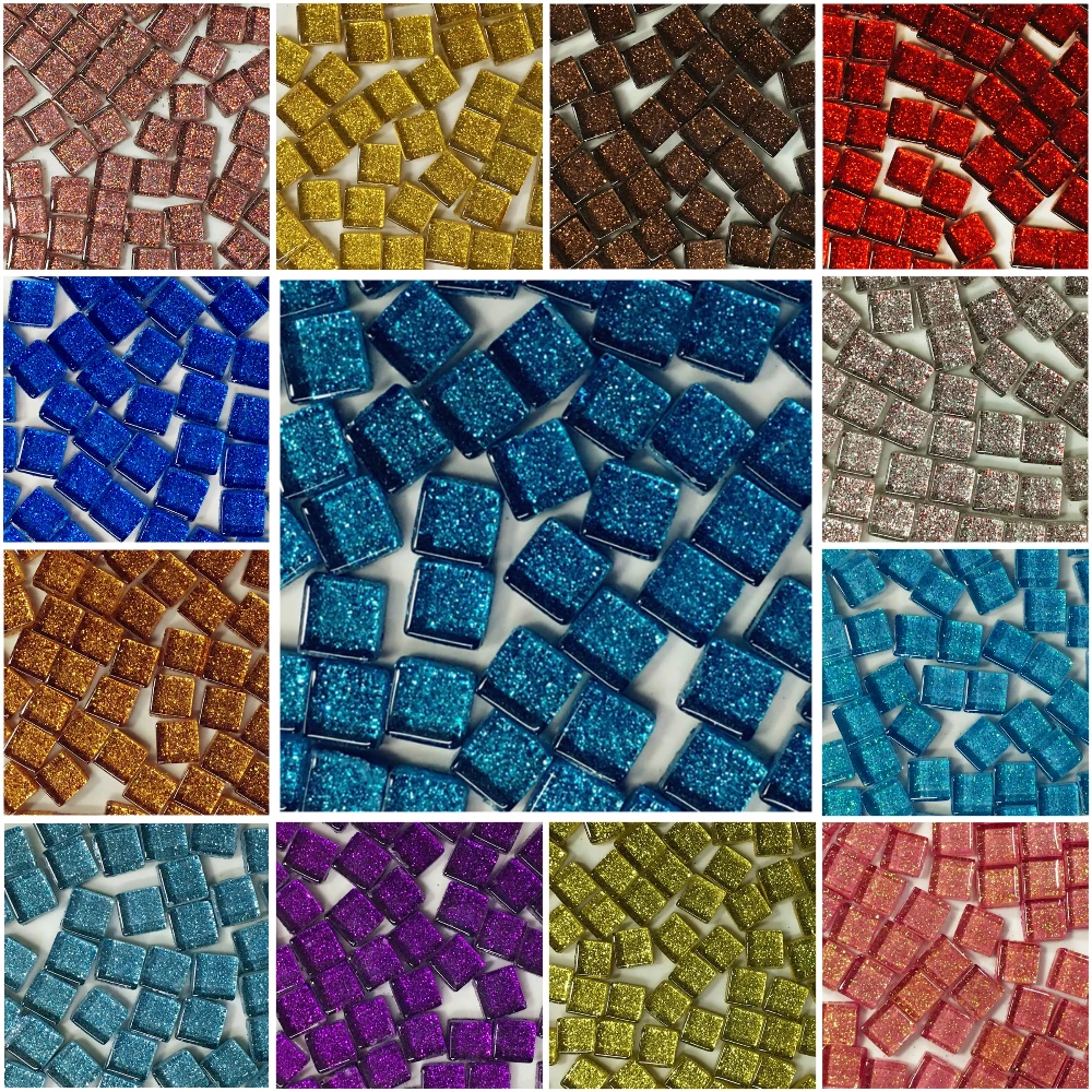 170 шт. разноцветная стеклянная мозаичная плитка блестки керамическая Материалы