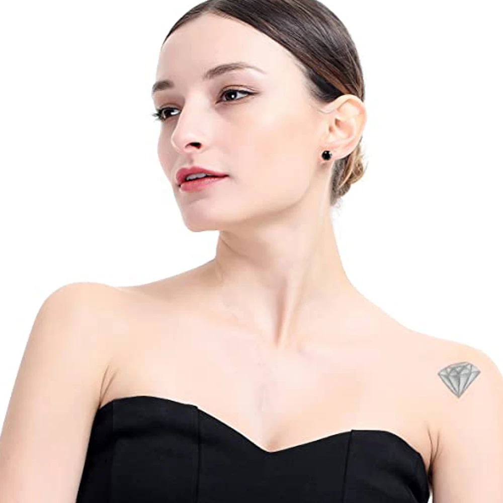 Набор серег гвоздиков из нержавеющей стали для мужчин и женщин комплект с