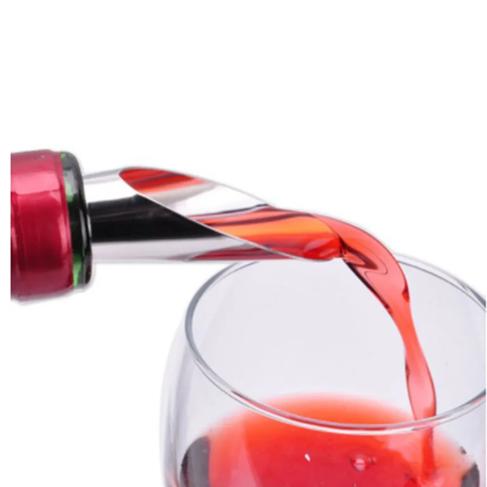 

Stainless Steel Wine Stopper Pouring Device Dual Wine Bottle Stopper Guide Liquor Pourers Free Flow Bottle Stopper Convenient