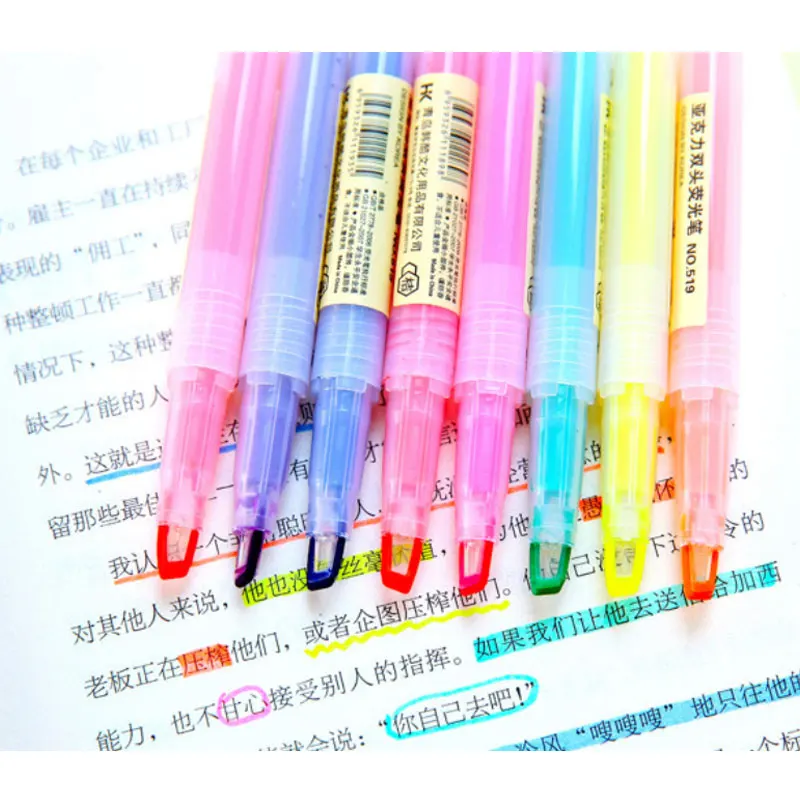 8 цветов Двойная кисть акварельная ручки для эскиза искусство манга школьные