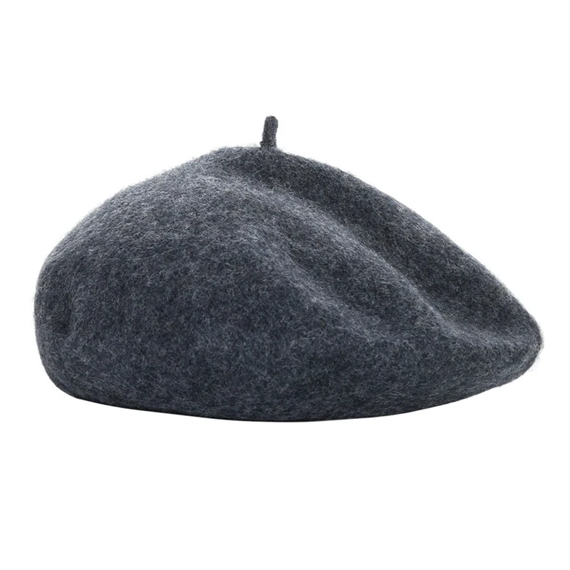Зимние недорогие шерстяные однотонные береты женские шляпы шапки | Аксессуары