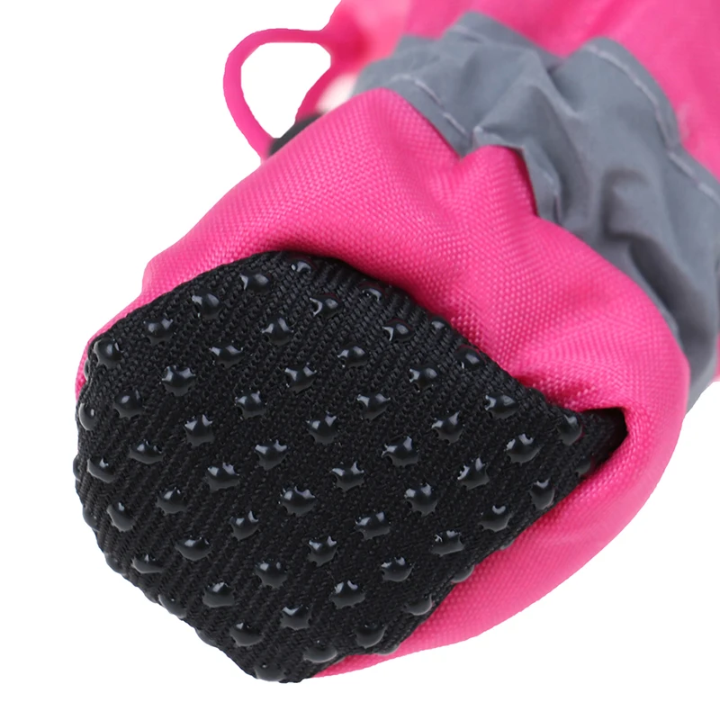 

4pcs/set Waterproof Anti-slip Pet Shoes For Small Dogs Cats Chihuahua Yorkie Thick Snow Dog Boots Socks Rain Snow Pet Shoes