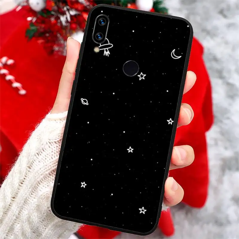 

Planet cartoon space starry sky Phone Case For Xiaomi Redmi note 7 8 9 t max3 s 10 pro lite