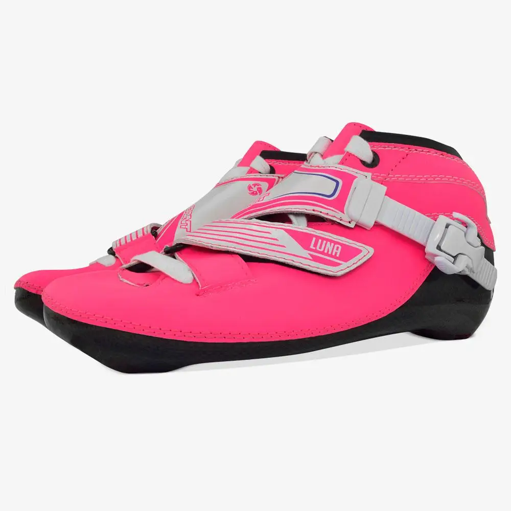 Pink Bont Luna 2PT скоростные роликовые коньки Heatmoldable сапоги из углеродного волокна 195 мм дисктивность обувь для катания на коньках Patines обувь - Цвет: Pink