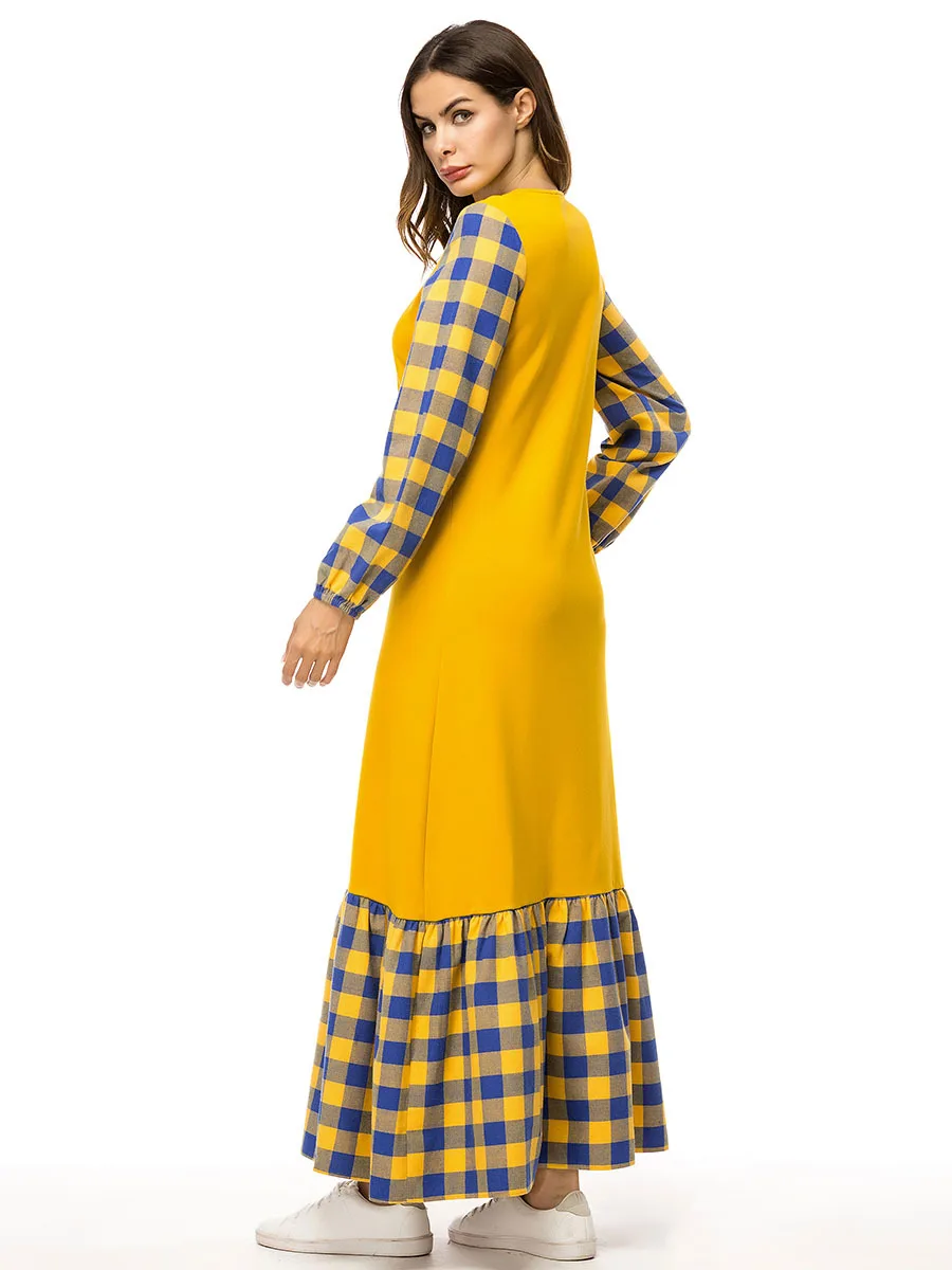 Женское длинное платье Кафтан Abayas мусульманское большого размера 4XL кафтан в