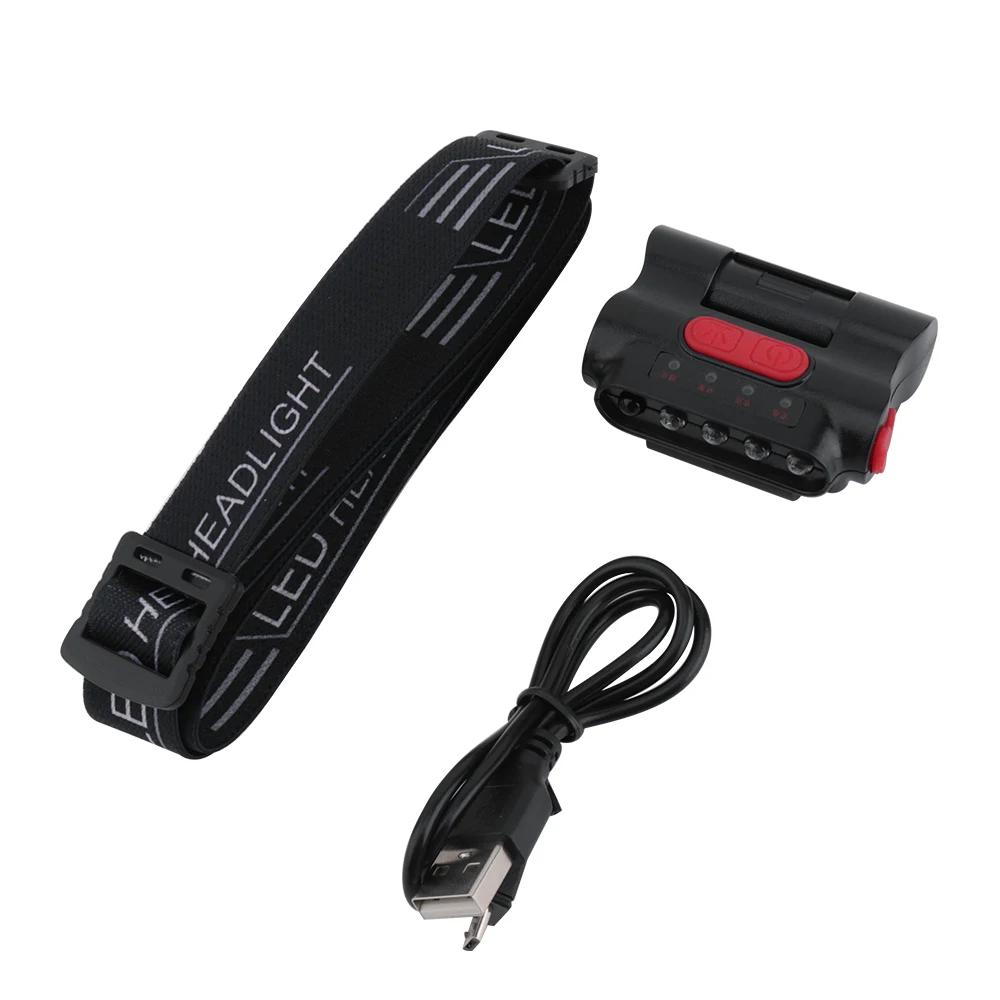 Умный индукционный светодиодный налобный фонарь BORUiT с usb датчиком движения