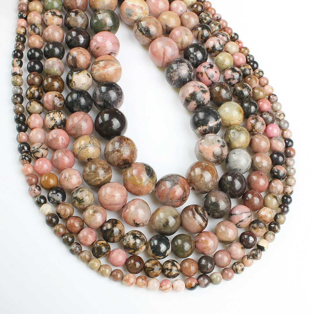 Круглые бусины россыпью для мужчин и женщин ювелирные изделия из натурального