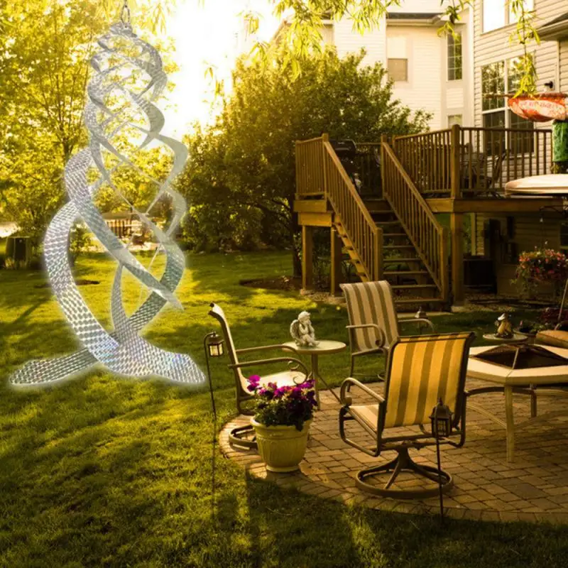 3 шт. Портативный птица репеллент спираль отражатели Серебряная майлара вертушка