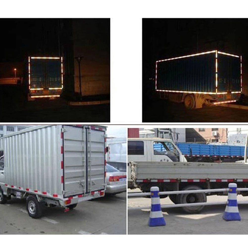 

10pcs Reflective Stickers Warning Strip 5*30cm Universal Car Reflective Truck Auto Supplies Night Driving Safety Secure