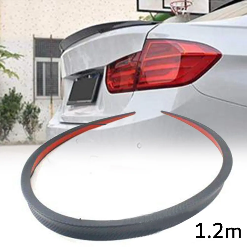 

Car Rear Wing Lip Spoiler Tail Trunk Roof Trim Sticker Decor Carbon Fiber Look Exterior PartsSpoilers Wings