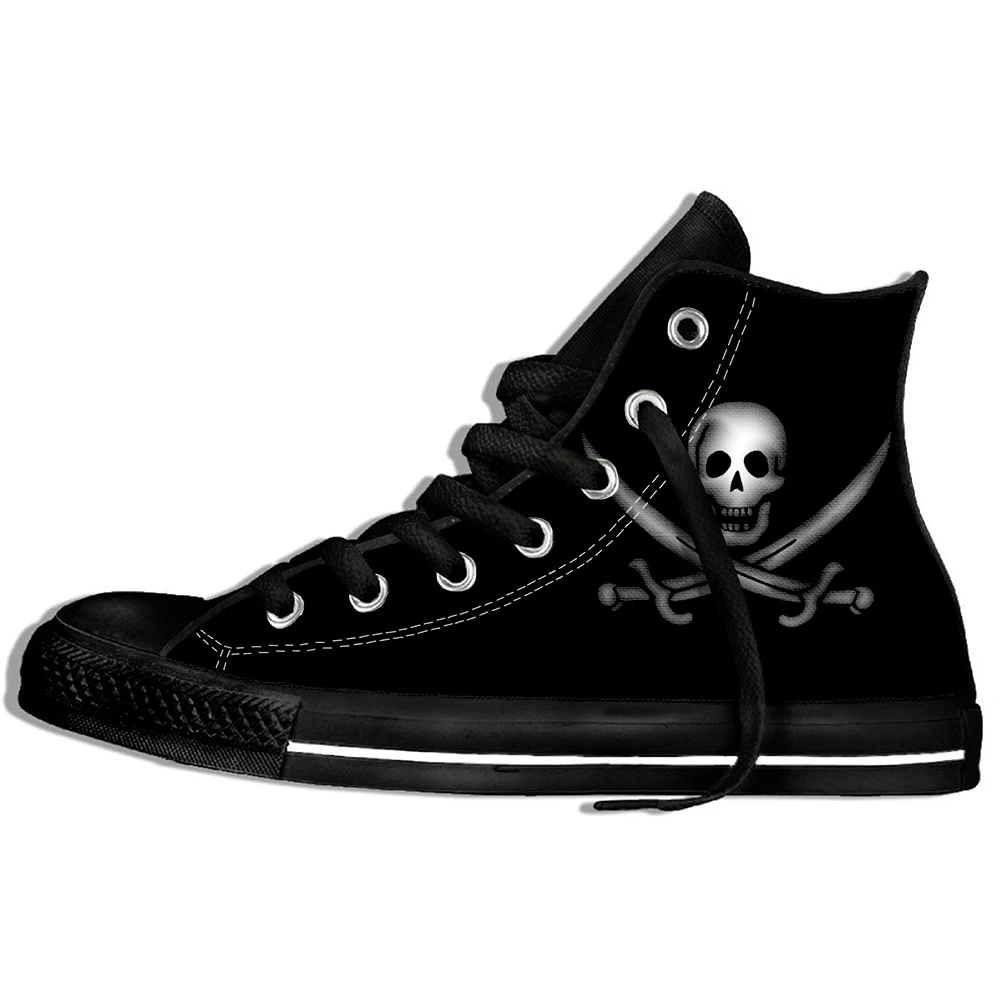 Кроссовки с принтом логотипа на заказ новейший мультяшный рисунок Jolly Roger Skull &amp