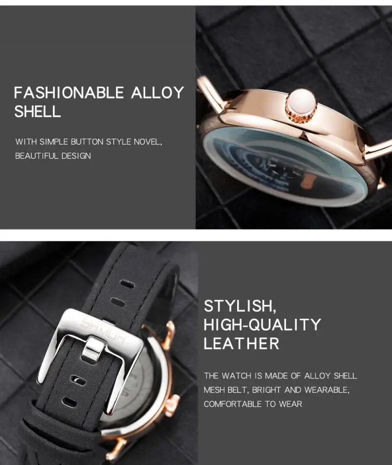 Часы наручные Sanda Мужские кварцевые роскошные брендовые водонепроницаемые с