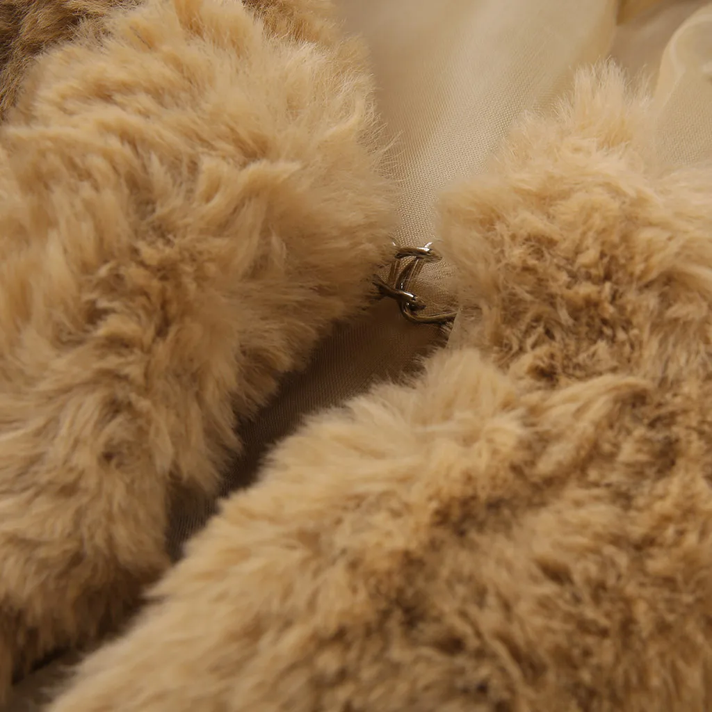 Женское пальто из искусственного меха Короткая Меховая куртка большого размера