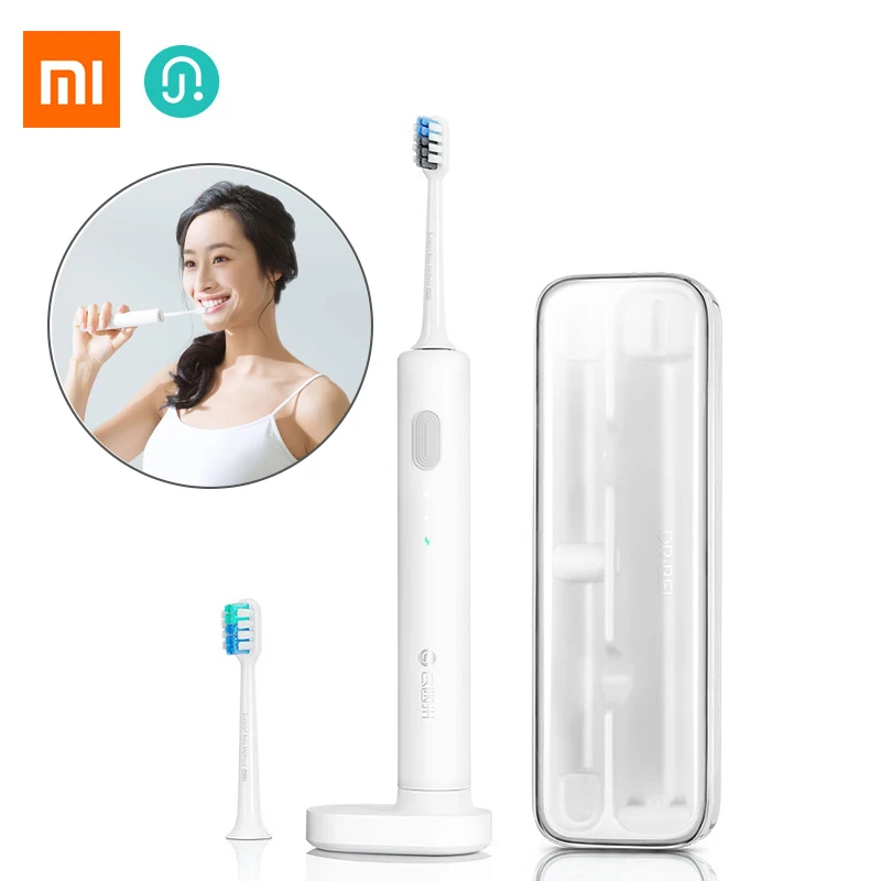 

Ультразвуковая электрическая зубная щетка Xiaomi Doctor B, Беспроводная зарядка по USB, водонепроницаемая, IPX7, с 2 насадками