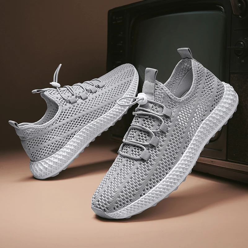 2021 Light Sneakers Tennis Sport Masculino Zapatillas Hombre Large size 44 Men Shoes Lace-up Comfortable Breathable Walking Shoe