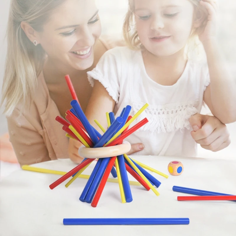 

1 Set Wooden Sticks Steady Stacking Game Toys for Kids Balance Patience Hand Skills Training Puzzle