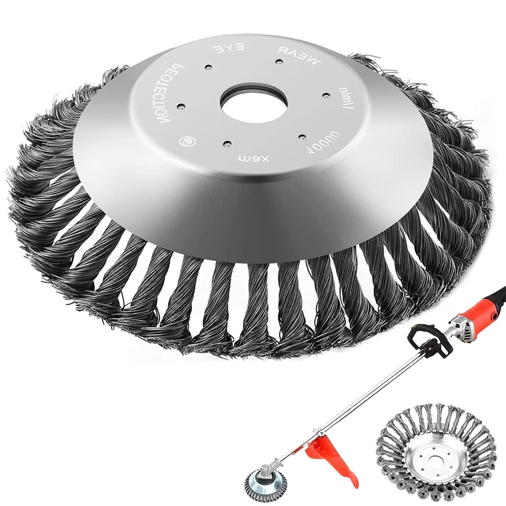 

6 Inch Steel Wire Grass Trimmer Head Rounded Edge Weed Trimmer Head Grass Brush Removal Grass Tray Plate For Lawn Mower
