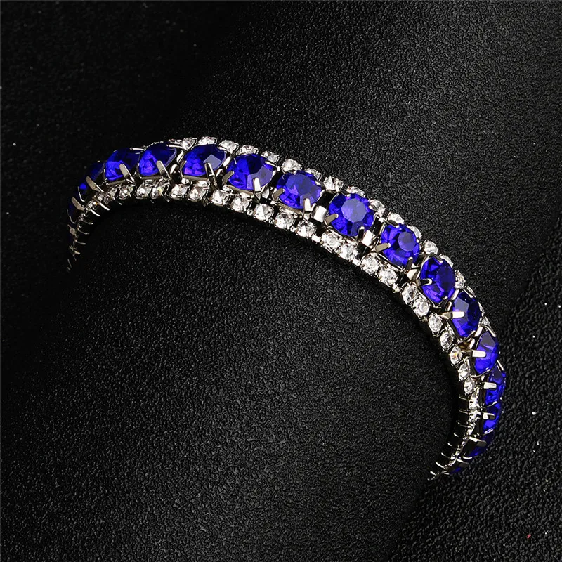 

Fashion Charm Women Full Crystal Cubic Zirconia Shinny Color Cuff Bracelet Bangle Wristband Women Wedding Bridal Jewelry Gift