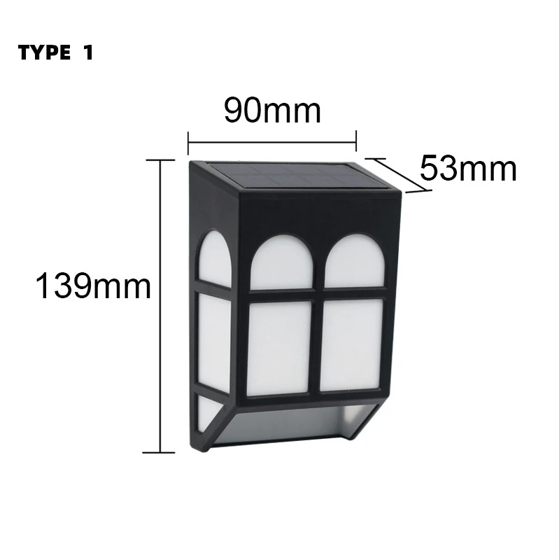 7 Colors Solar Wall Light Waterproof LED Lamps Outdoor Sunlight Powered Street Lamp for Garden Decoration | Лампы и освещение