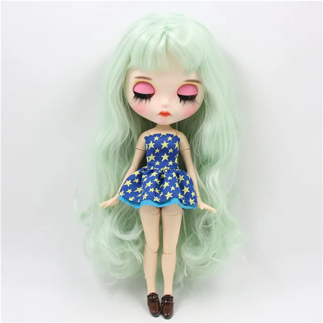 doll clothes shoes ICY factory blyth кукла на заказ, индивидуальная кукла, лицо, белая кожа, соединение тела, bjd, матовое лицо, бледно-зеленые волосы, 30 см, 1/6 игрушка - Цвет: doll clothes shoes