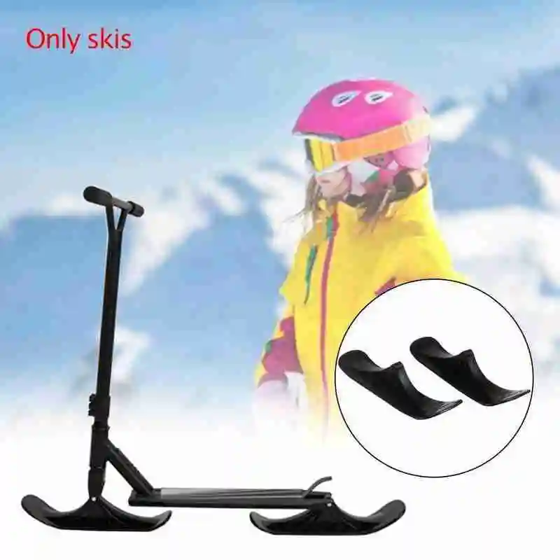 

Multifunctional Ski Sleigh Sled Accessories Children's Ski Two For Kid Scooter Ski Wheels Dual-use Board Two-in-one Scooter J0E2