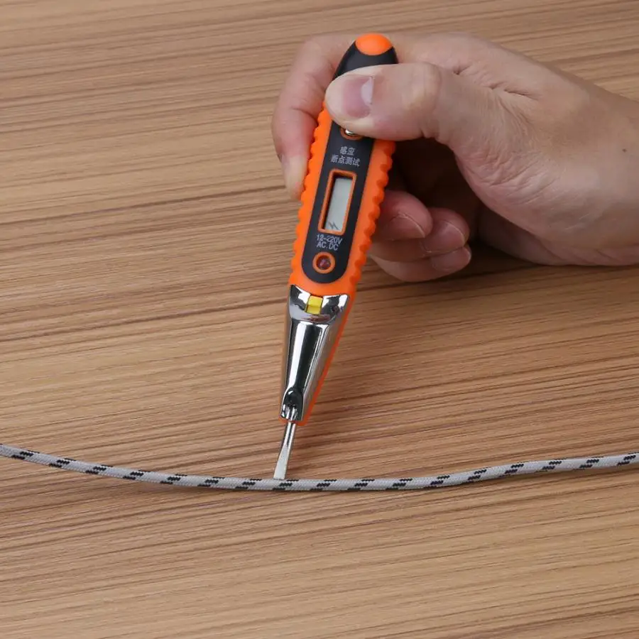 Вольтметр цифровой AC/DC тестер напряжения er детектор инструмент светодиодный 12 220