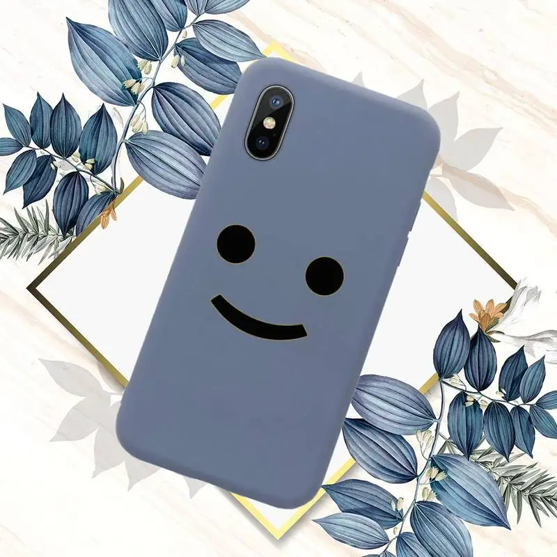 

Cute face smile Phone Case Candy Color for iPhone 11 12 mini pro XS MAX 8 7 6 6S Plus X SE 2020 XR