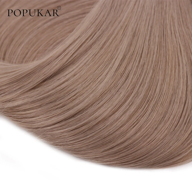 Popakku 100 г 18A # пепельный блонд необработанные бразильские натуральные