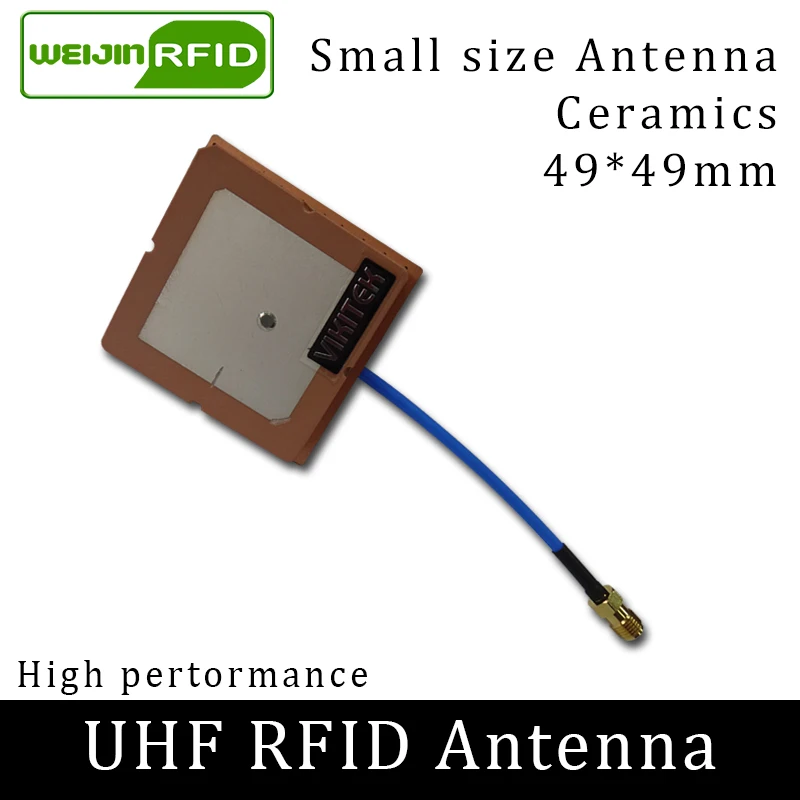 

UHF RFID small antenna 915MHz VIKITEK VA45 circular polarization gain 2.5DBI short distance for UHF rfid reader