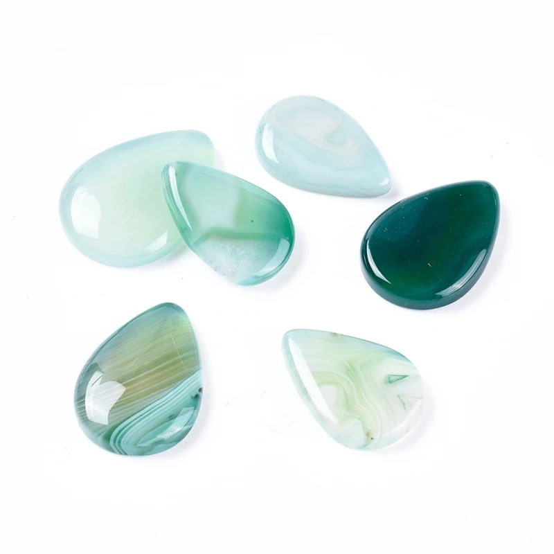 10 шт. каплеобразные натуральные Агатовые Кабошоны окрашенные с подогревом