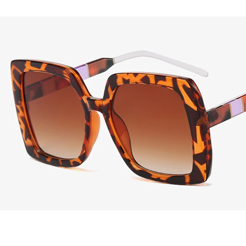 

2020 Vintage Square glasses Oversize Sunglasses Women fashion Brand designer Big frame Gradient Lens Sun glasses Woman