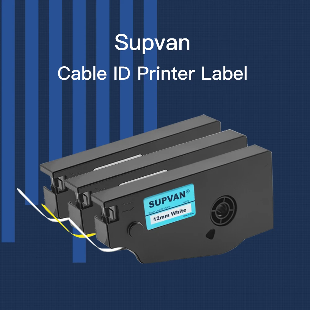 

Supvan, наклейка, этикетка, лента, специализированные расходные материалы для кабеля, идентификационный принтер, этикетка, бумага, кассета, картридж для TP70E, TP76E, TP80E