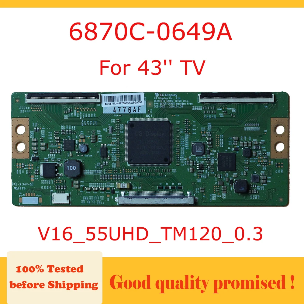 6870C 0649A Логическая плата для 43 ''ТВ оригинальная T con V16_55UHD_TM120_0.3 CON V1655UHDTM1200.3
