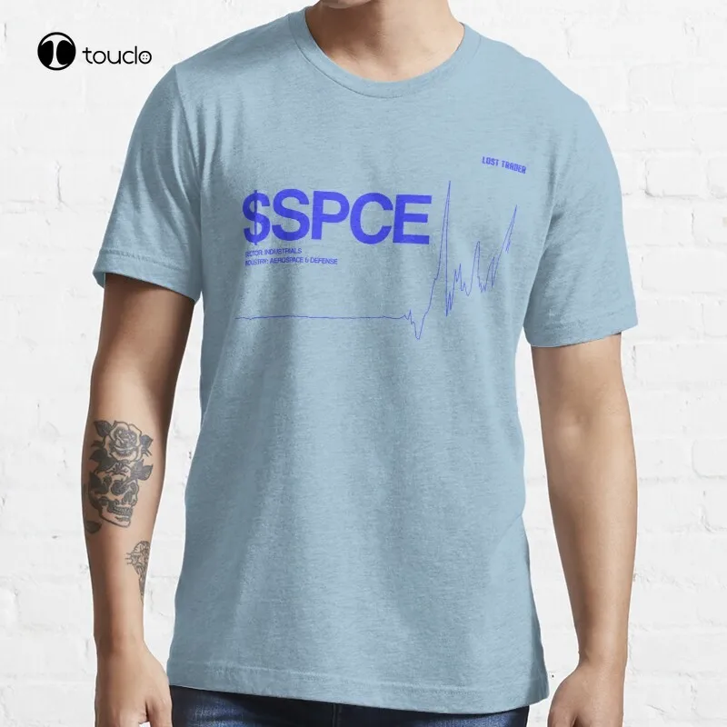 

New $Spce (Virgin Galactic) Stock T-Shirt Cotton Tee Shirt S-5XL