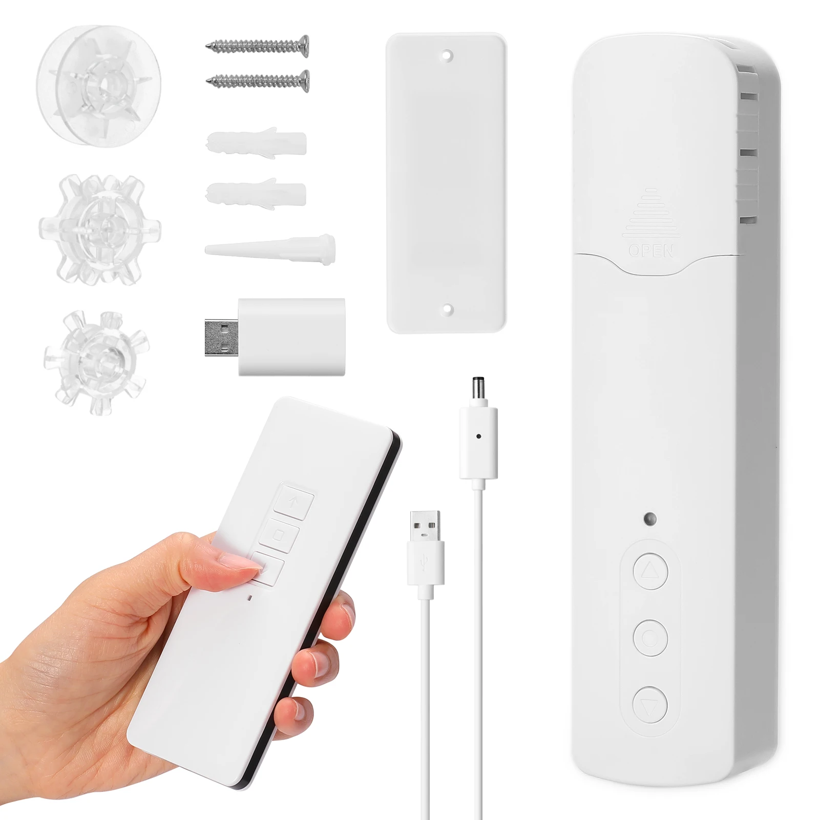 

TM616EGB Tuya WiFi Rechargeable Intelligent Pull Bead Curtain Intelligent Home with WiFi Converter Mobilephone APP Voice Control