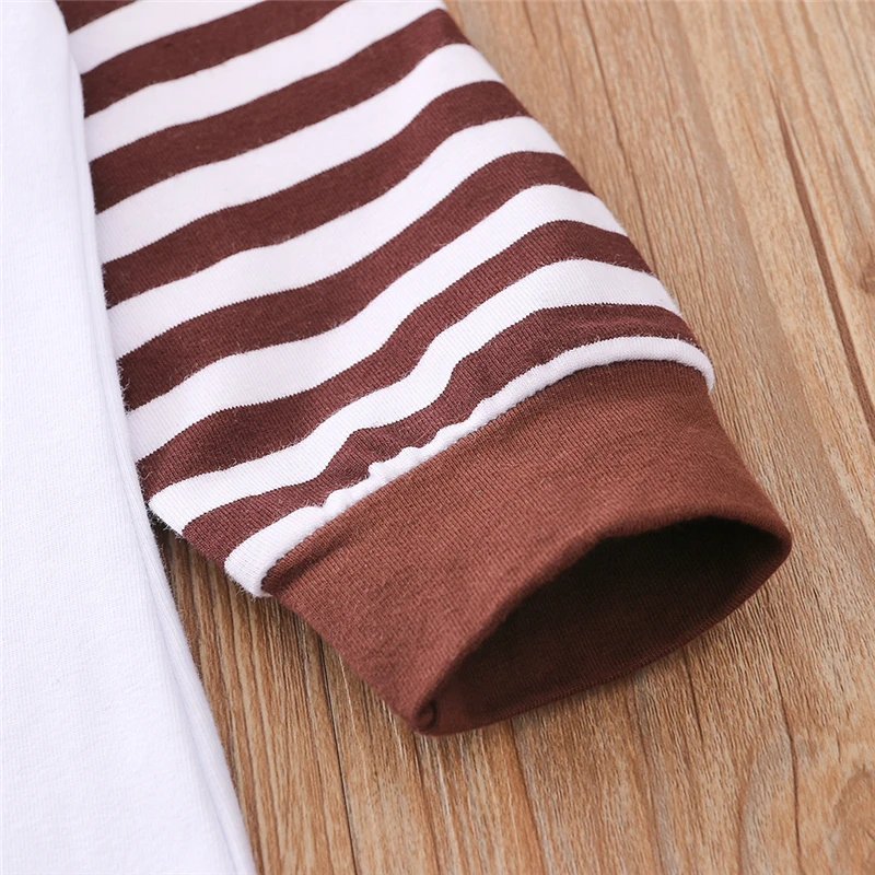 

Baby Christmas/Thanksgiving Hooded Romper, Long Sleevel Cartoons Letter Printing Ribbed Closing Festive Clothing Autumn clothes