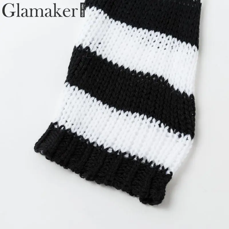 Glamaker вязаный Цветной полосатый длинный кардиган, женская модная уличная одежда, осенняя верхняя одежда, свитер, Женский Повседневный Кардиган-пальто