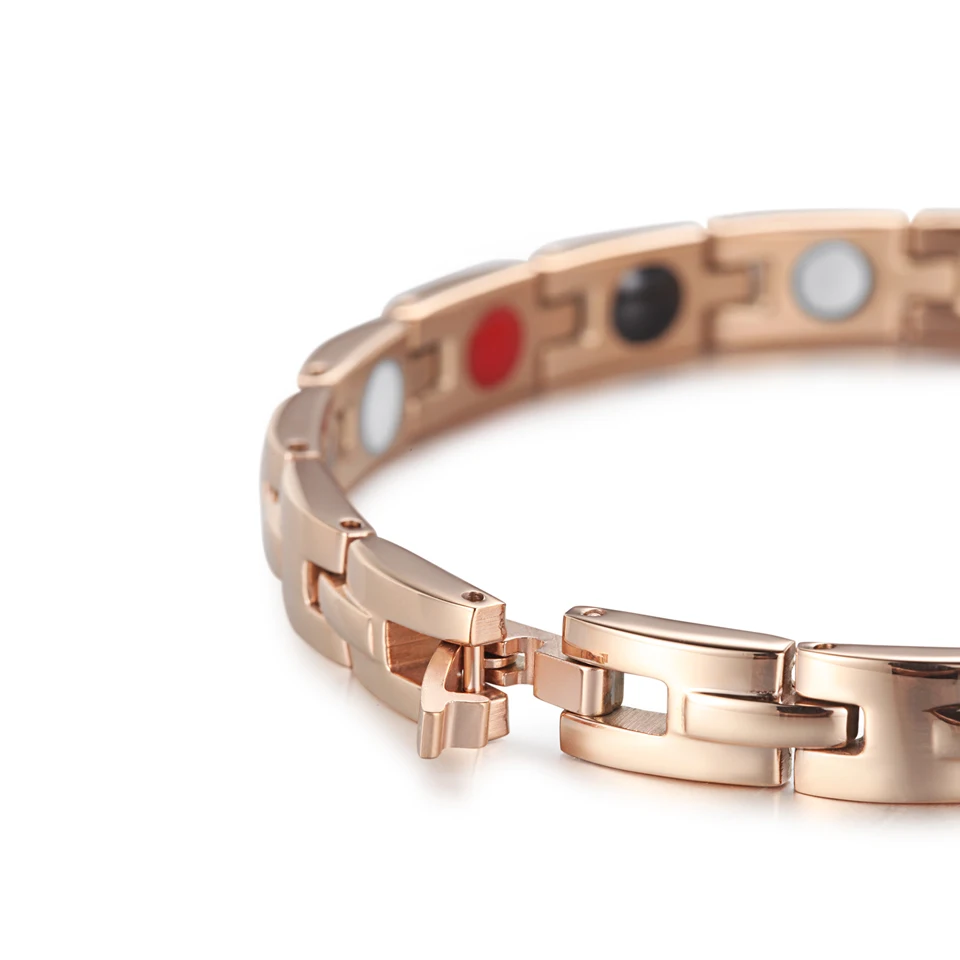 Модные полированные браслеты RainSo для магнитной терапии женщин и мужчин