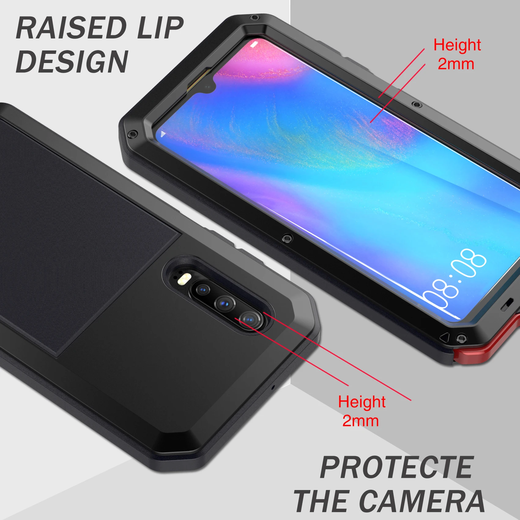 Защитный чехол для HuaWei Mate 20 pro P30 алюминиевый противоударный пылезащитный |