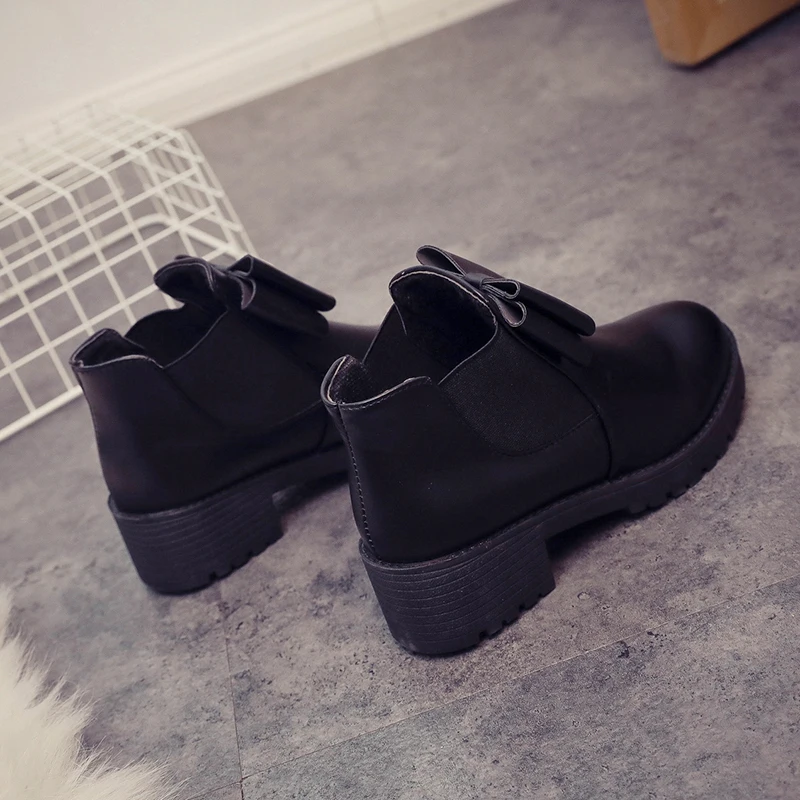 Goth/Женская обувь Женские ботинки Зимняя Мотоботы Обувь в стиле панк Кожаные