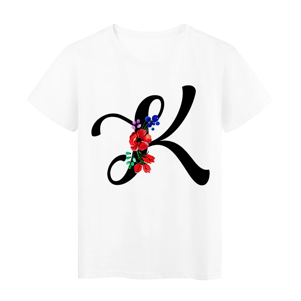 

Korean Trend Aesthetic Letter Flowers Combination Clothes Ulzzang Popular Spring Casual Outdoor T-shirts Kpop Women Tshirt