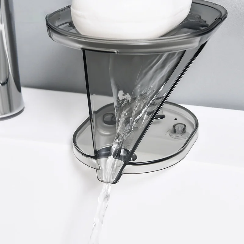 

Soap Box Drain Soap Box Anti Slip Guide Drainage Soap Holder Sanitary Soap Tray Soap Holder Detachable Bathroom Accessories