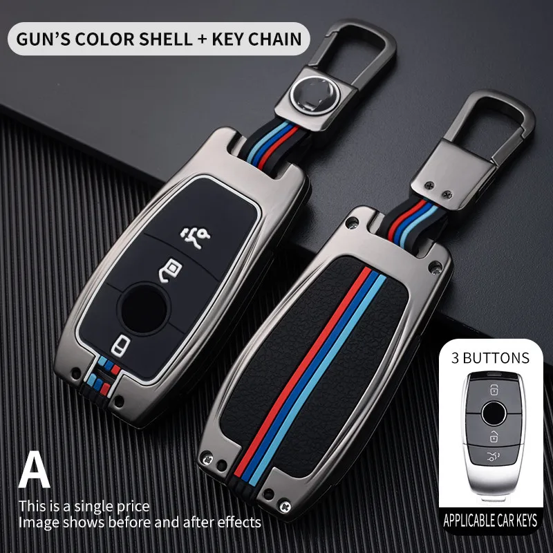 

Car Key Case Cover Key Bag For Mercedes Benz A C E S Class W221 W177 W205 W213 Key Holder Shell Chain Keychain Car Accessories