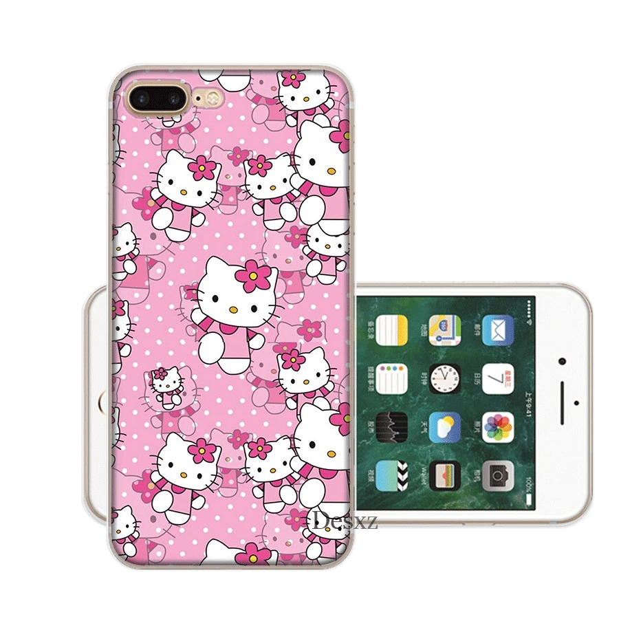 H10 Чехол для мобильного телефона iPhone Apple XR X XS Max 6 6s 7 8 P Lus 5 5S SE Shell Cute hello kitty защита Мода - Цвет: H10
