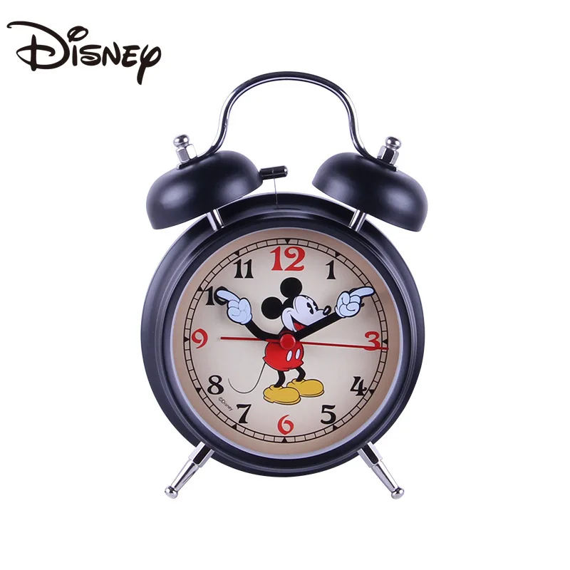 

Disney Mickey creative metal bell loud children cute students bedroom bedside silent alarm clock night light small alarm