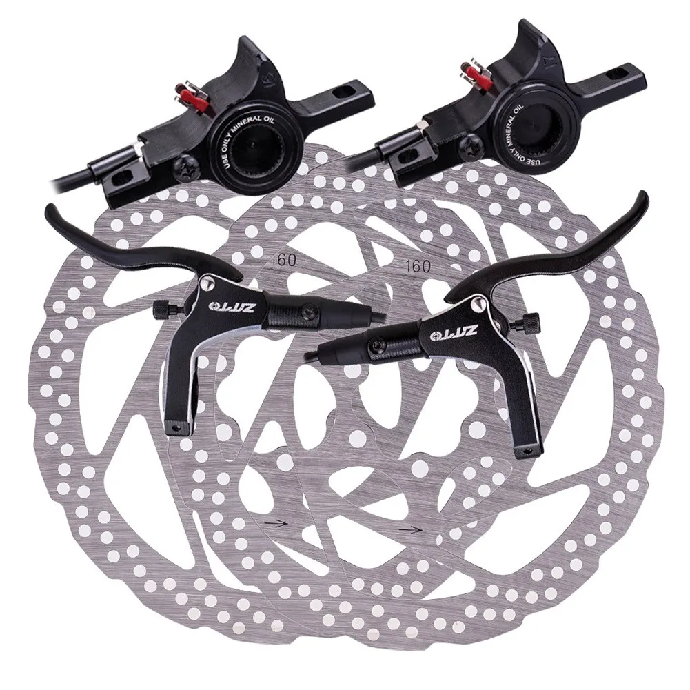 

1Set MTB Road Bike Bicycle Hydraulic Disc Brake Front & Rear With 160mm Rotor Four Piston 75mm/51mm Universal Bicicleta