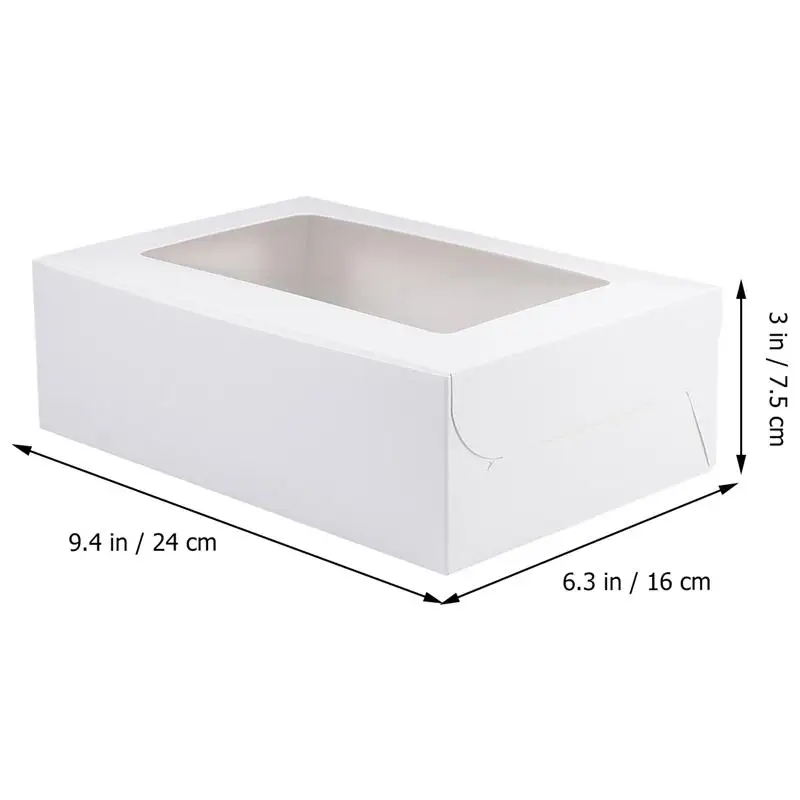 

20Pcs Muffin Cake Box Paper Cake Container Dessert Box Six-Grid Storage Box