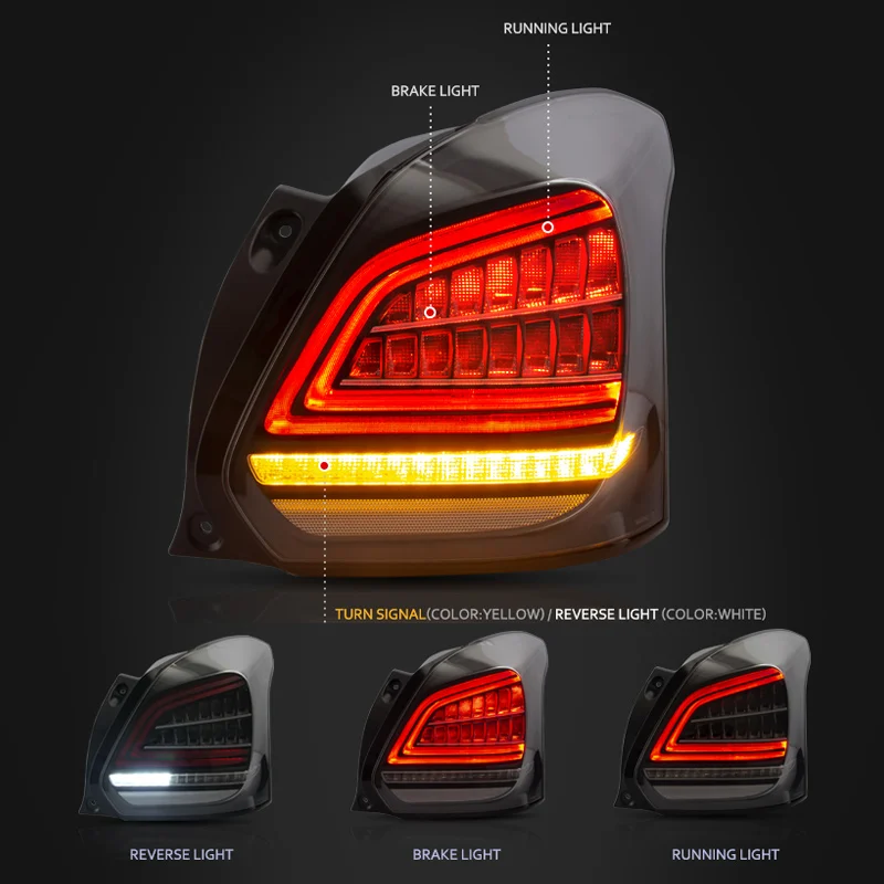 Светодиодный задний фонарь светильник в сборе для Suzuki Swift 2017 2018 светодиодный свет