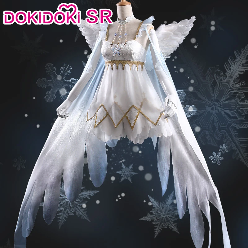 DokiDoki-SR аниме Card Captor Сакура косплей костюм женское белое платье снежное крыло KINOMOTO